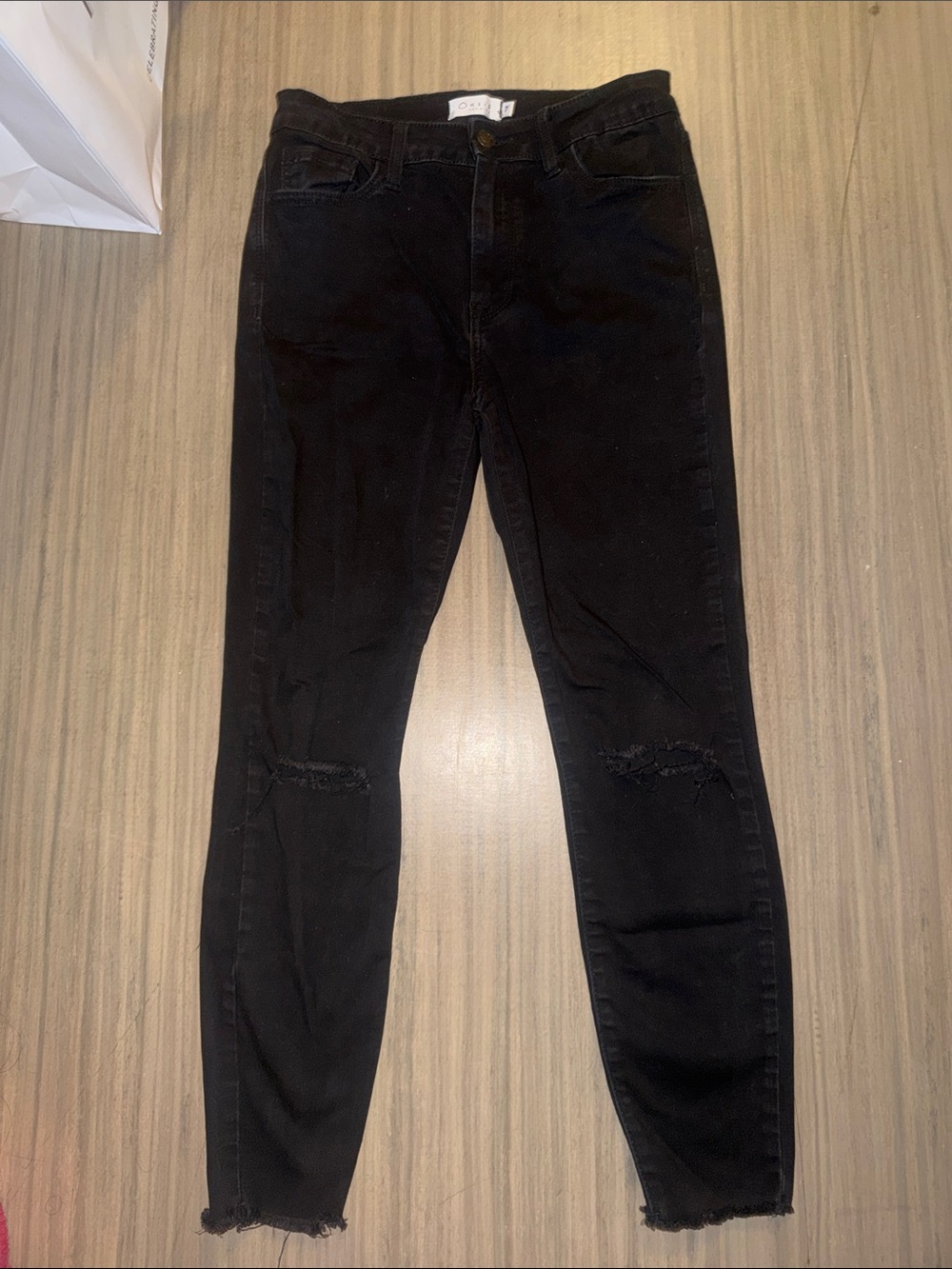 Windsor Oasis Black Skinny Men’s Jeans with Knee Distress size 7